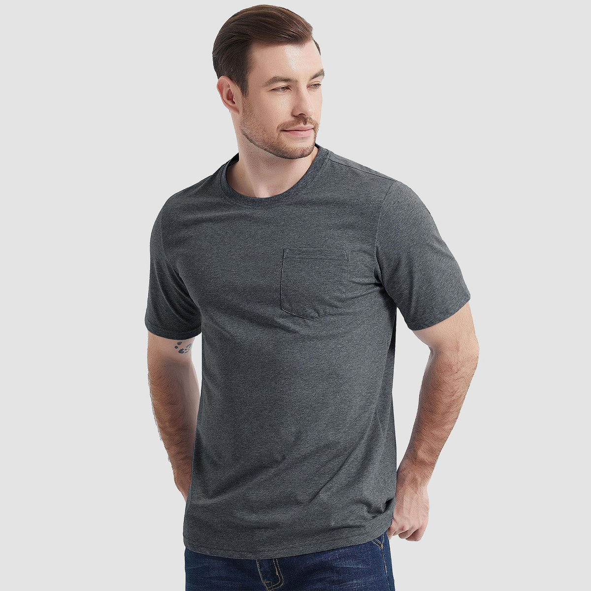 Men's Short Sleeve Tee Straight-Fit T Shirts Short Sleeve
