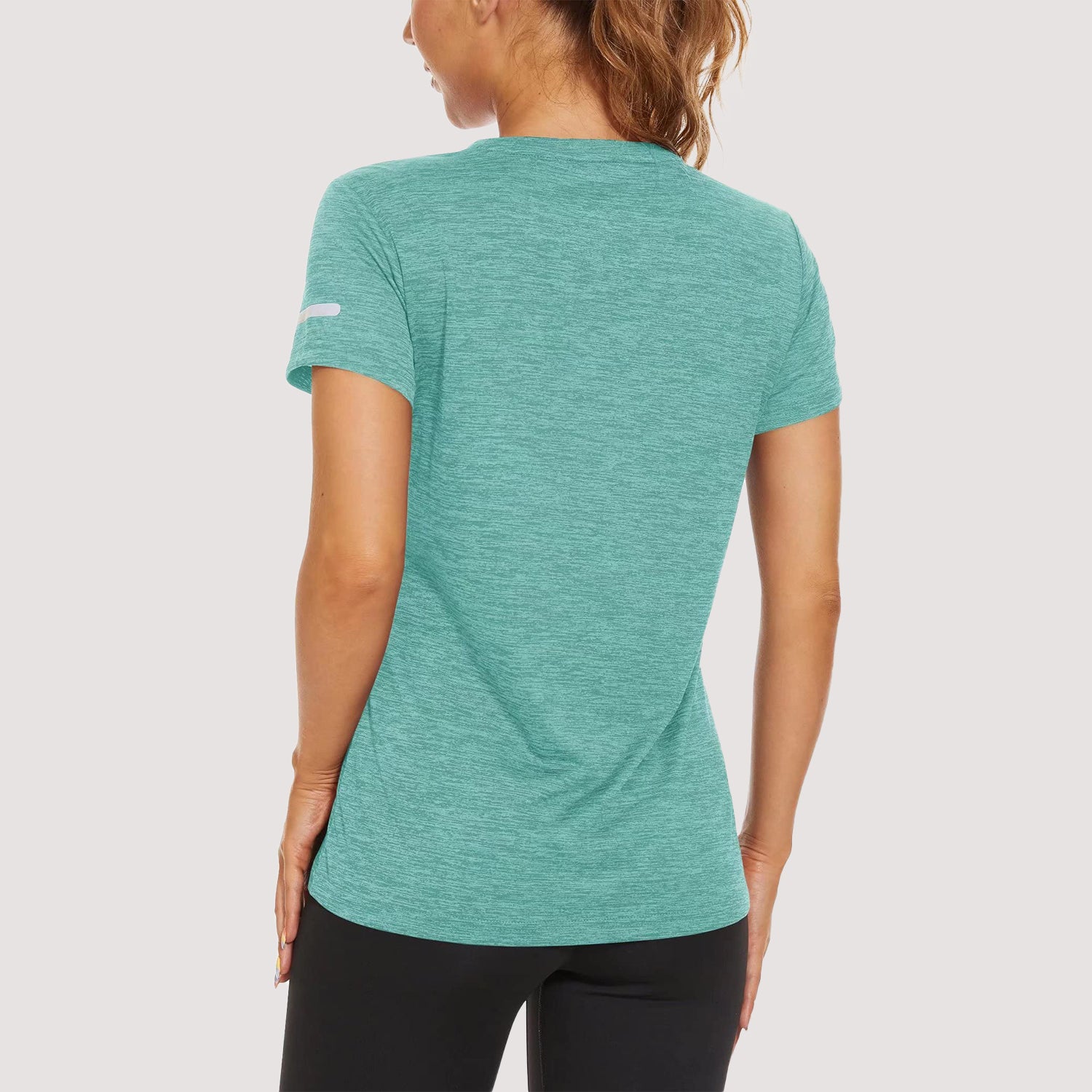 Women's Running T-Shirts Quick Dry with Reflective Strips Tee Shirts