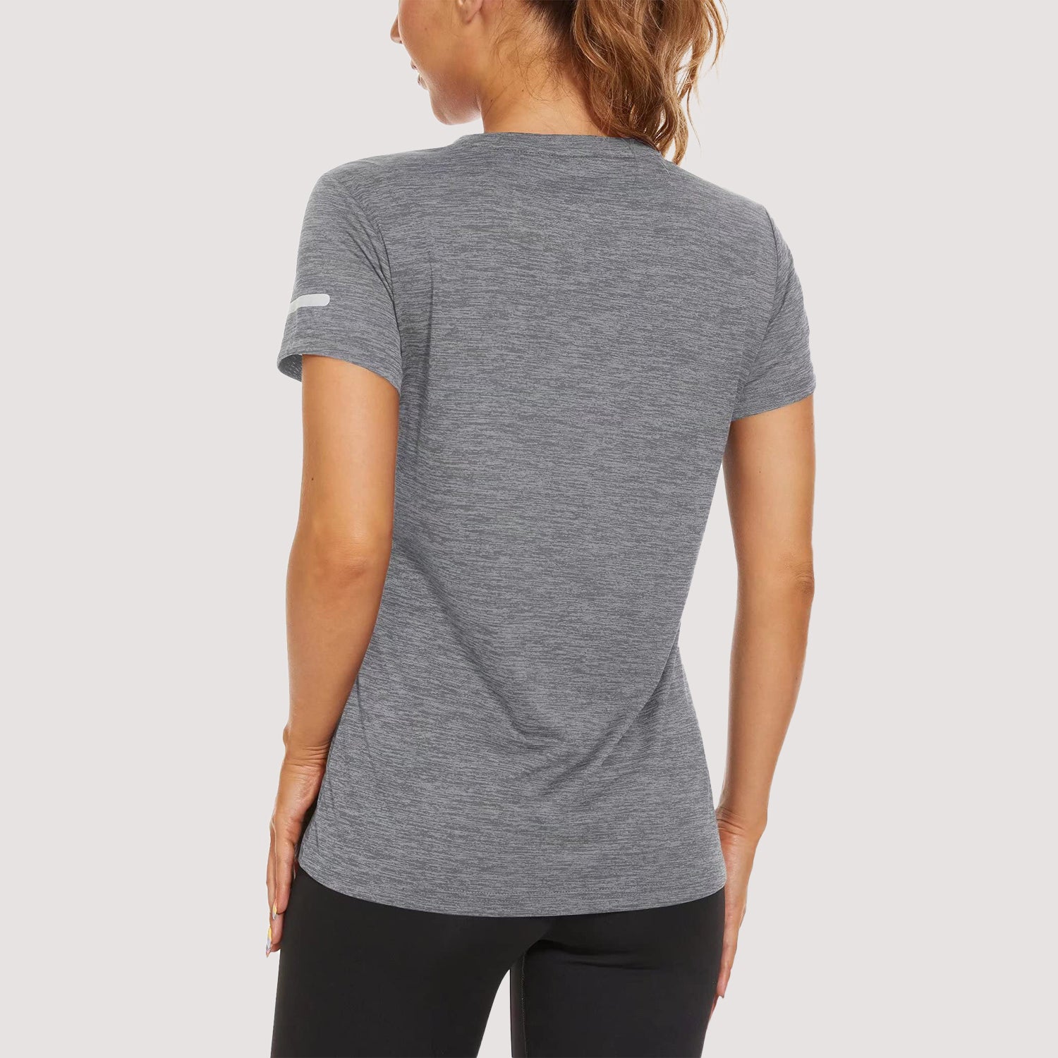 Women's Running T-Shirts Quick Dry with Reflective Strips Tee Shirts