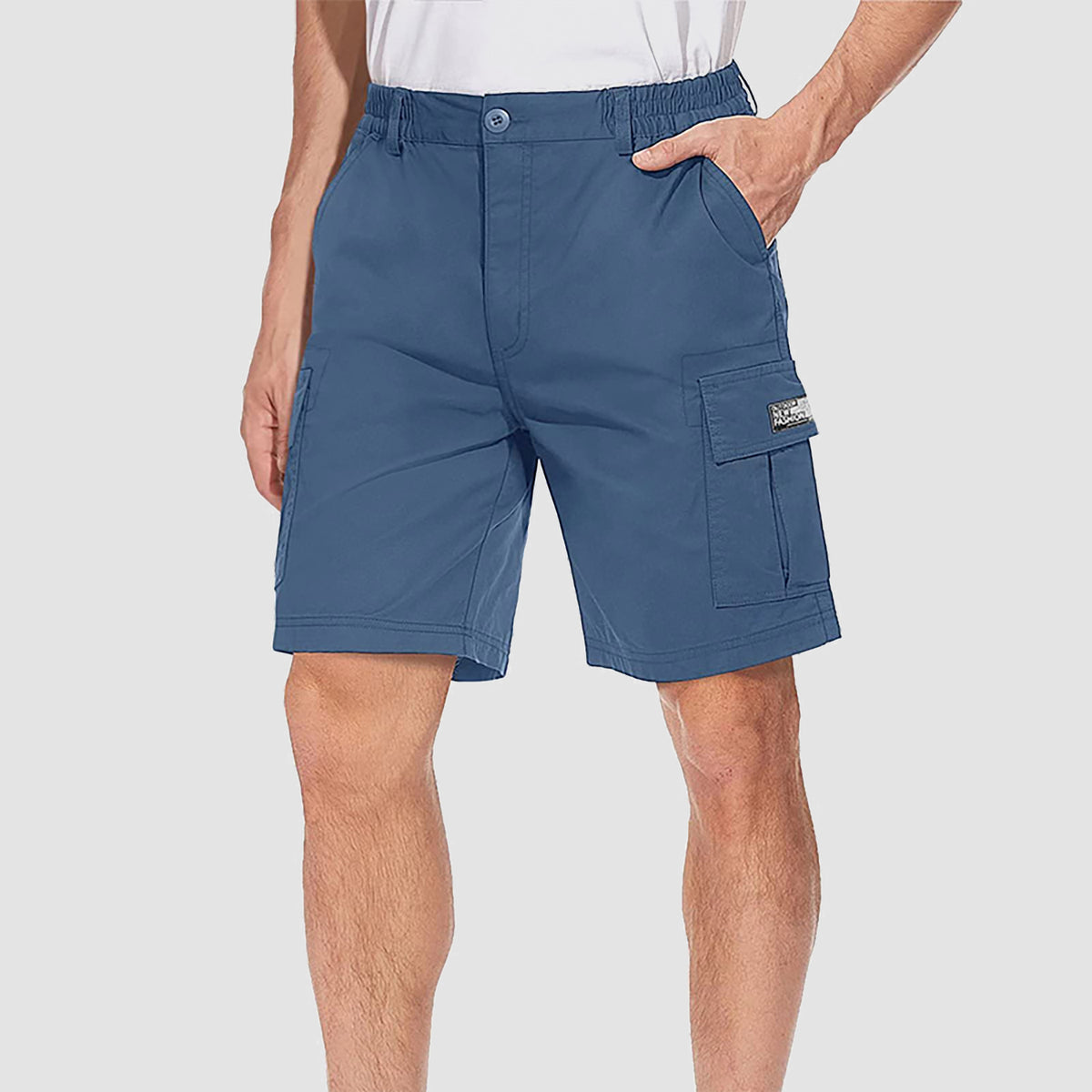 Men's Cotton Cargo shorts Summer Lightweight with MultiPockets Ripsto