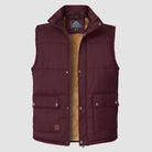 Men's Outerwear Vests Sleeveless Winter Stand Collar Padded Vest Warm Fleece Lined