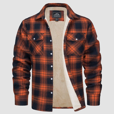 Camisa Casual de Homem com Forro de Sherpa em Lã - MAGCOMSEN