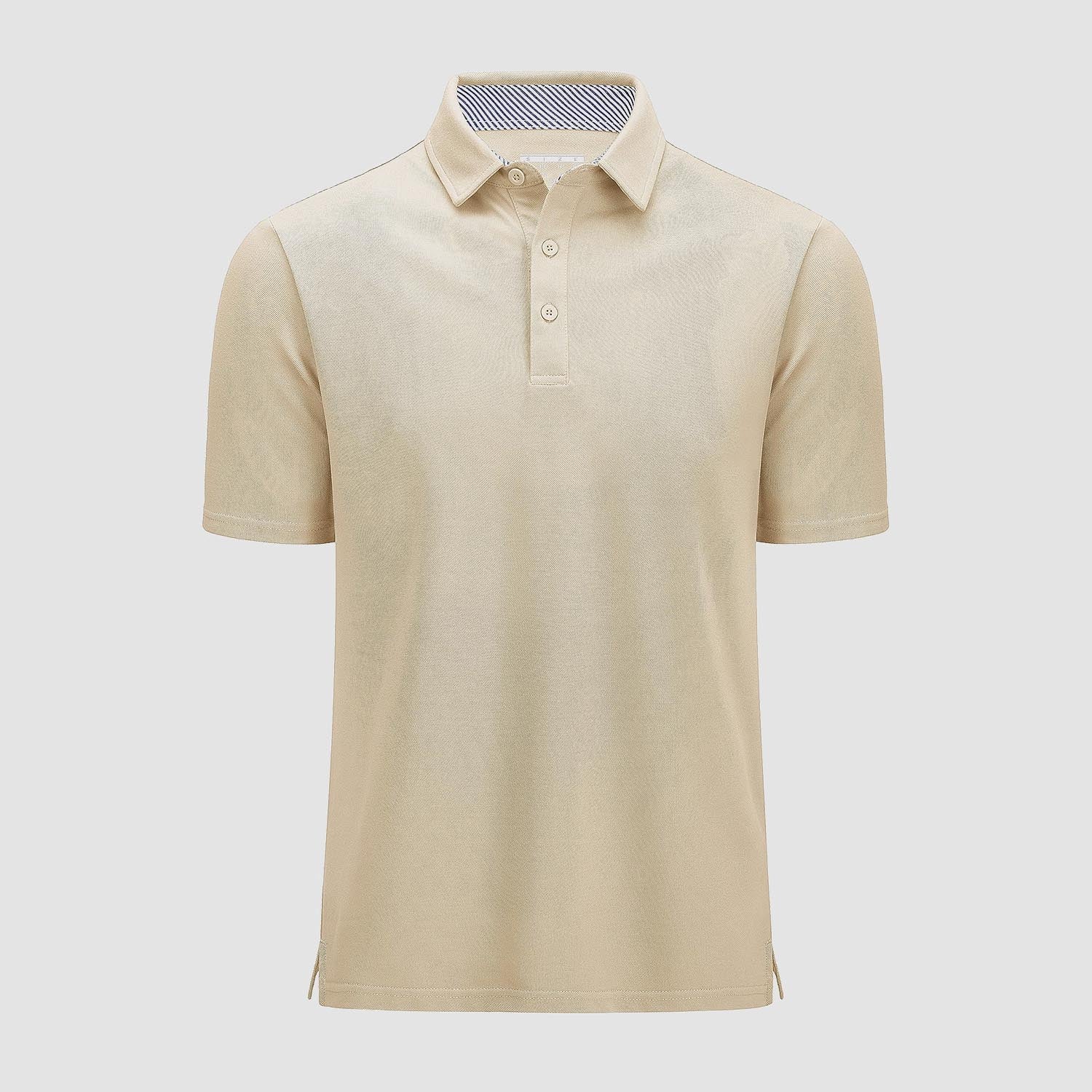 Men's Polo Shirts Short Sleeve Cotton Pique 3 Button Casual Collared T-Shirt Summer Golf Shirt