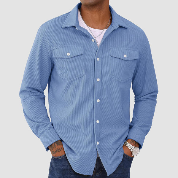 Men's Corduroy Shirt Long Sleeve Casual Shirt