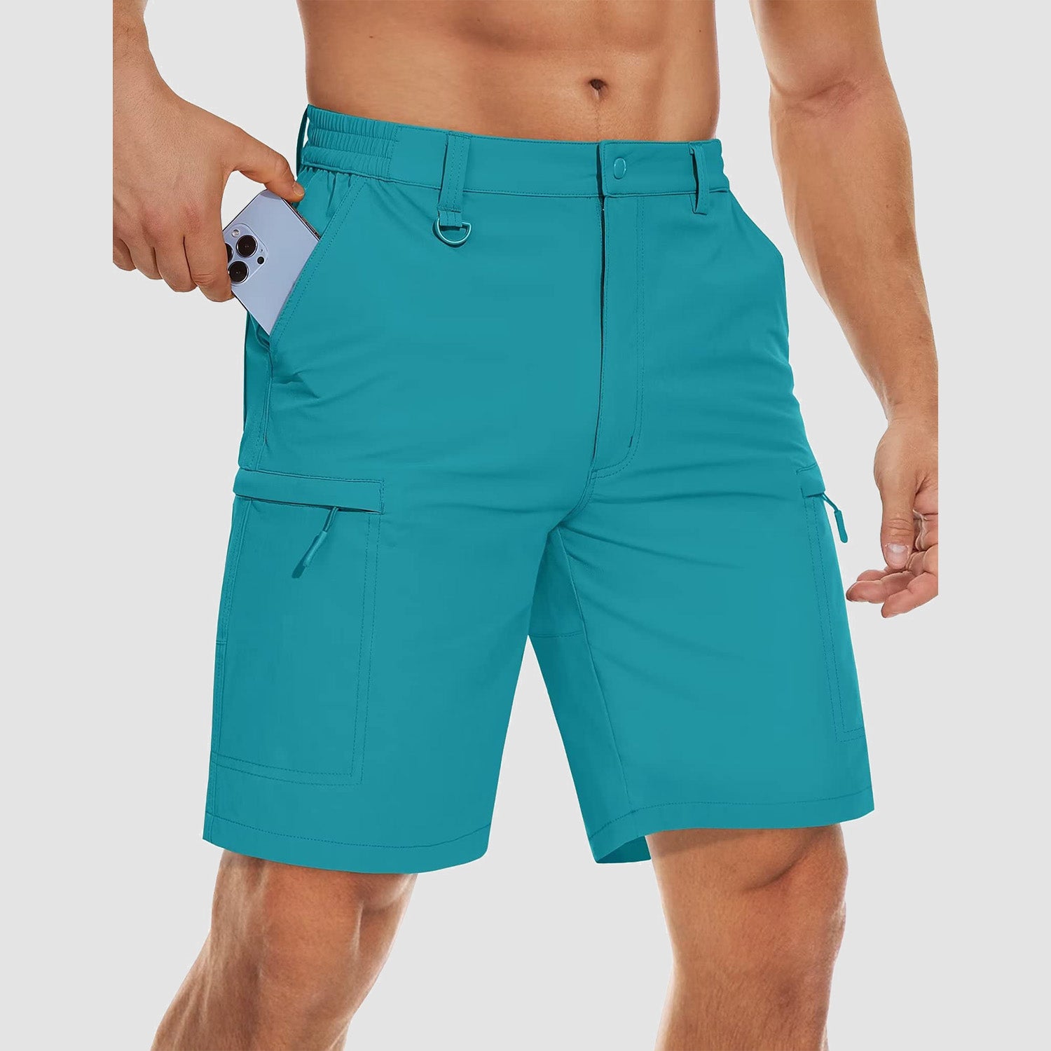 【Buy 4 Get the 4th Free!】Men's Hiking Shorts 5 Pockets Water-Resistant Ripstop Quick Dry Outdoor Shorts