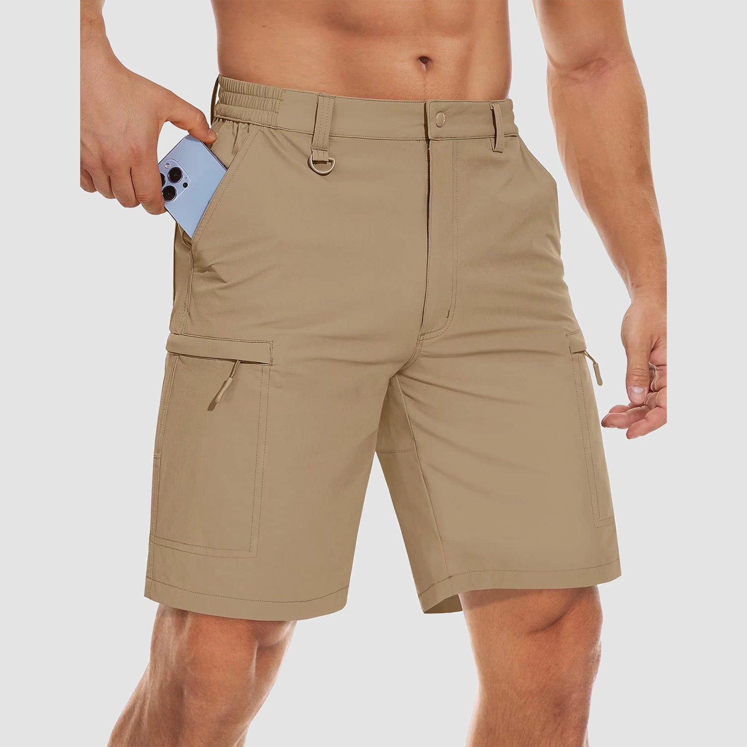 Men's Hiking Cargo Shorts Stretch Tactical Shorts for Men with 8 Pockets  Quick Dry Lightweight Shorts for Work Fishing