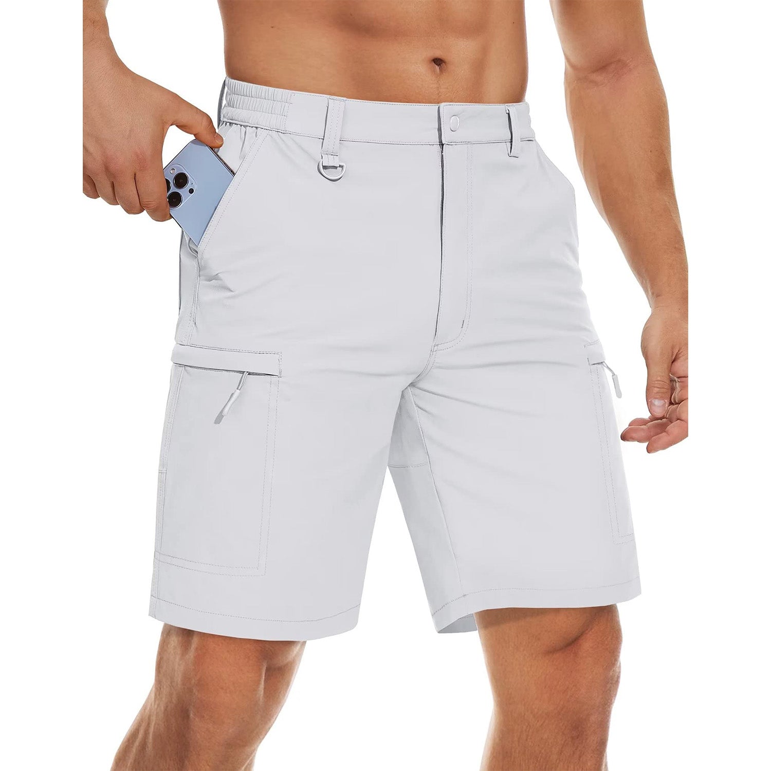 【Buy 4 Get the 4th Free!】Men's Hiking Shorts 5 Pockets Water-Resistant Ripstop Quick Dry Outdoor Shorts