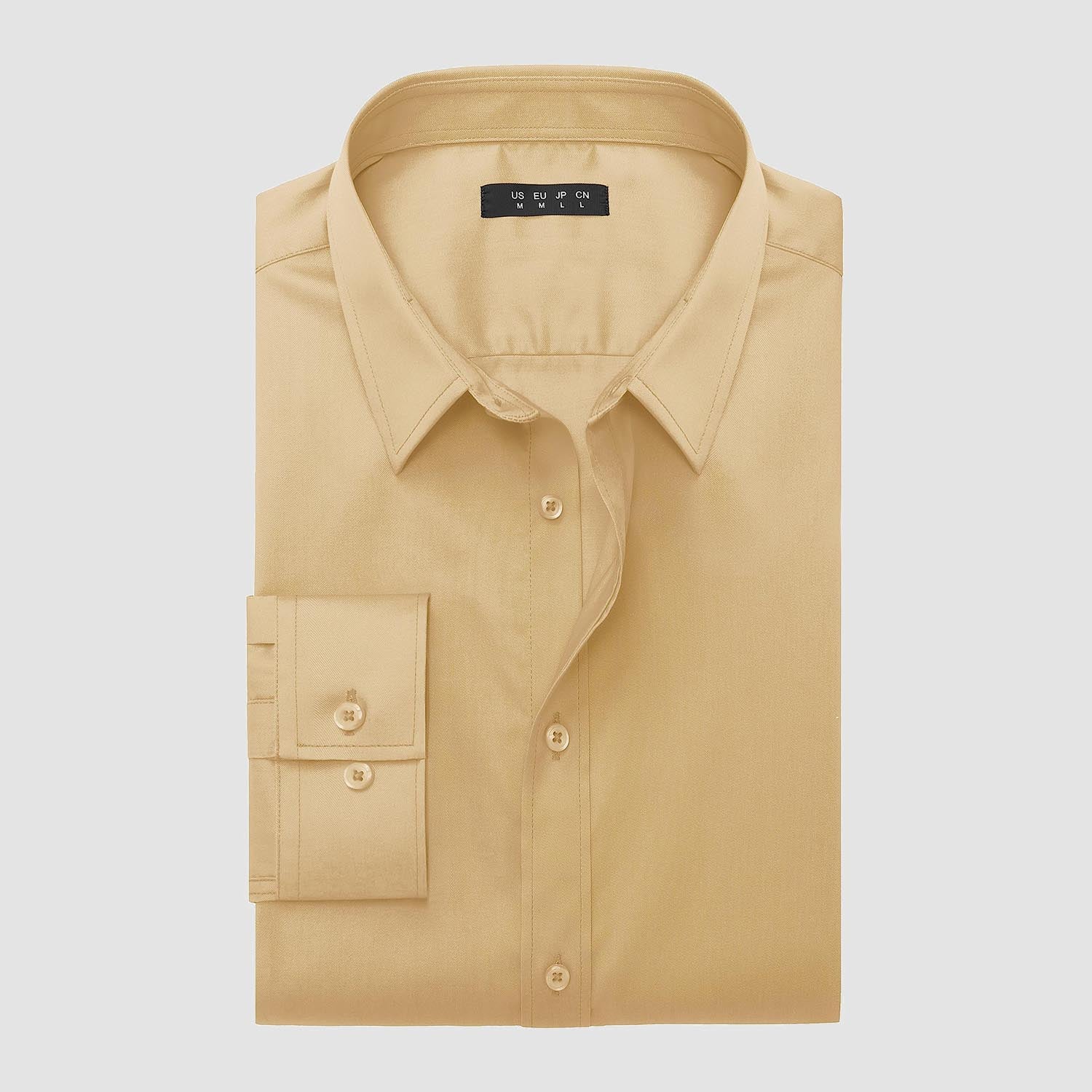 Men's Dress Shirt Long Sleeve Button Down Shirts Wrinkle-Free Lightweight Collared Shirt Regular Fit