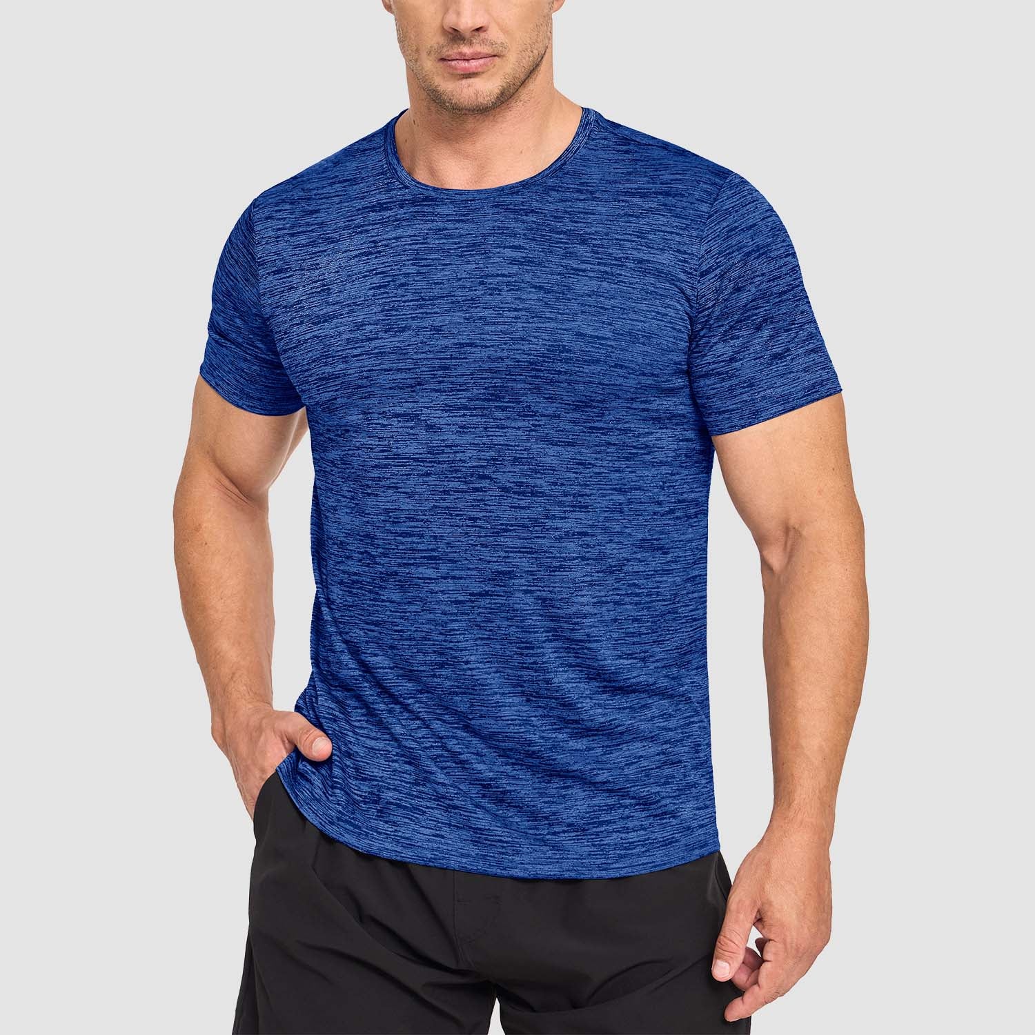 Mens Casual Shirts Quick Dry Crew Neck T Shirts Long Sleeve T-Shirt Classic  Beach Shirts Muscle T-Shirt Pocket T-Shirt (Gray, XXXL) : :  Fashion
