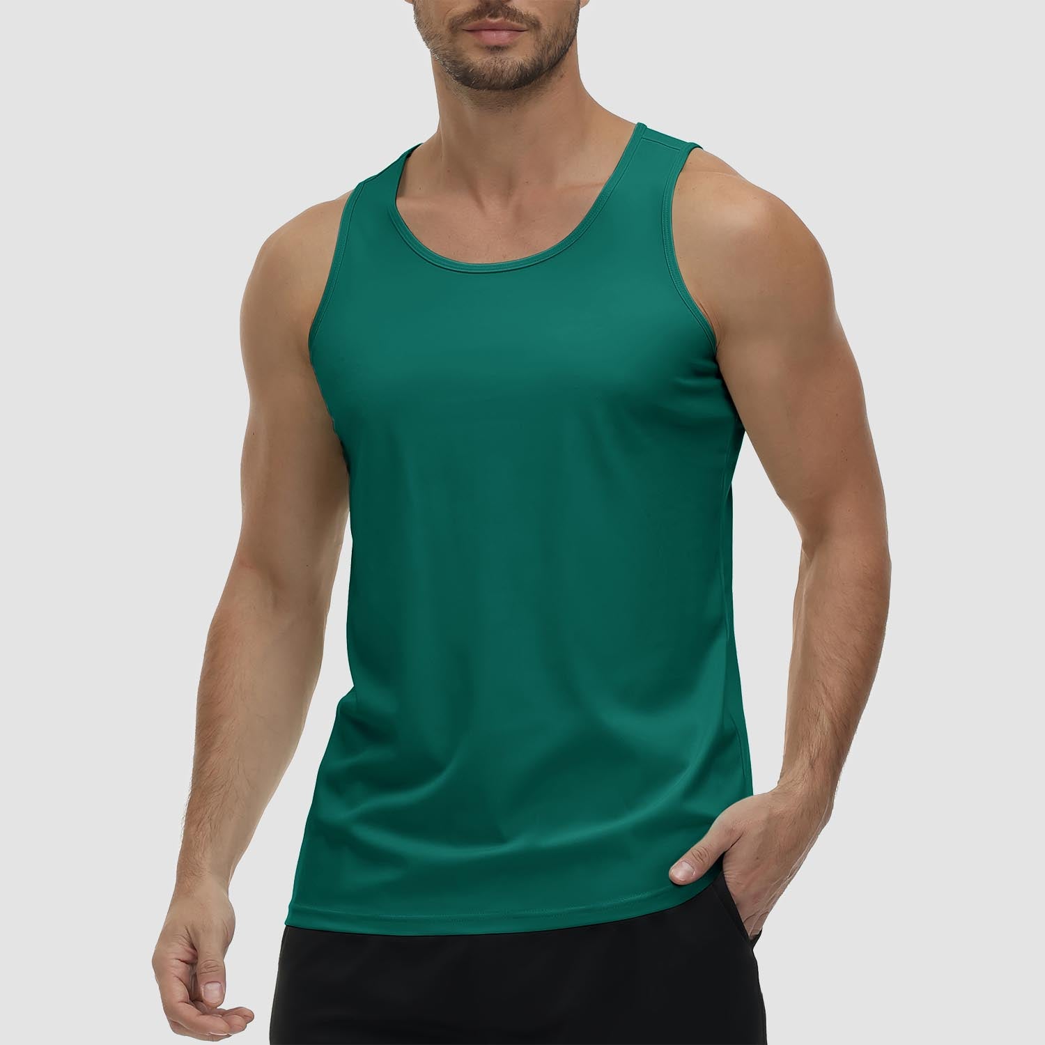 Men's Tank Top UPF 80+ Sun Protection Quick Dry Stretchy Athletic Sleeveless Shirts for Workout Training