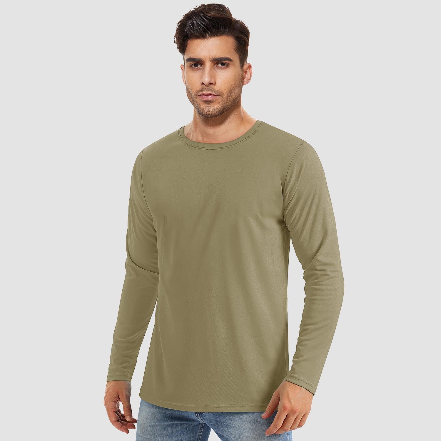 Men's UPF 80+ Long Sleeve Shirts UV Sun Protection Shirt Running Fishi –  MAGCOMSEN