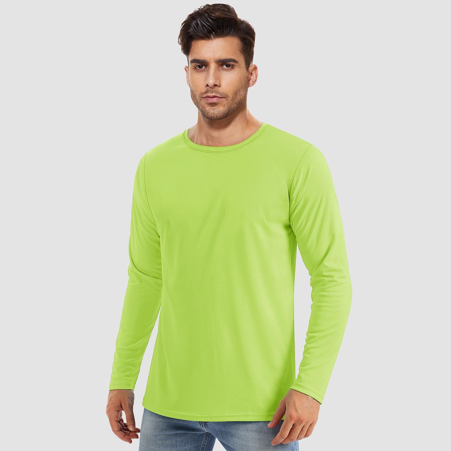 Men's UPF 80+ Long Sleeve Shirts UV Sun Protection Shirt Running