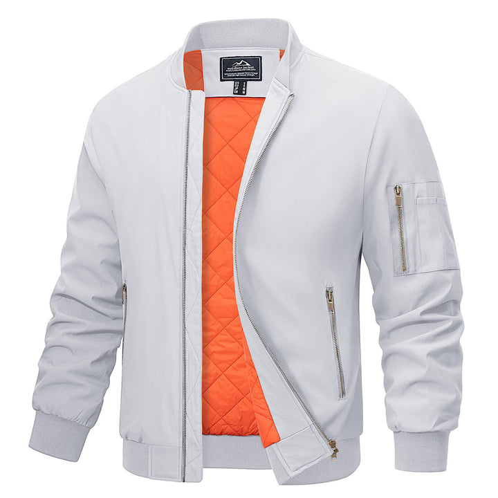 Men's Bomber Jacket  Windproof Quilted Jacket - MAGCOMSEN