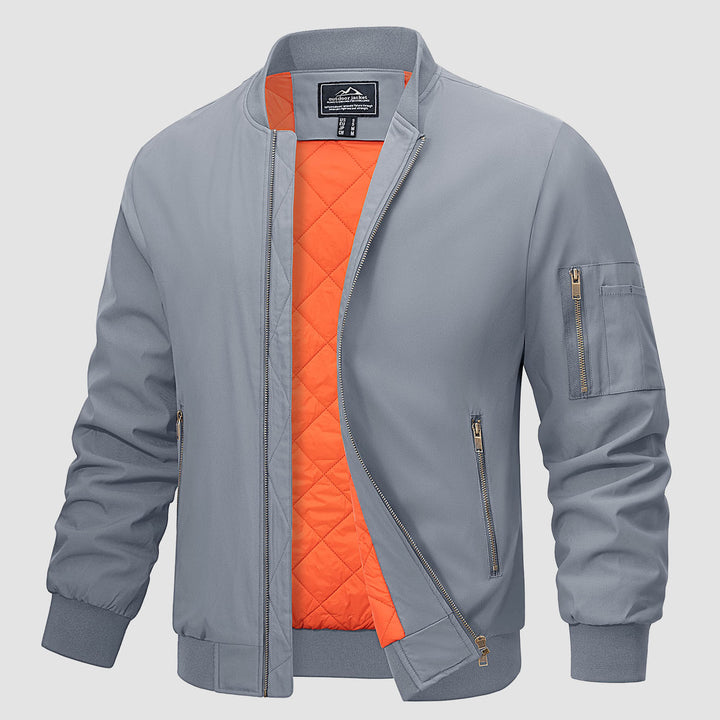 Men's Bomber Jacket  Windproof Quilted Jacket - MAGCOMSEN