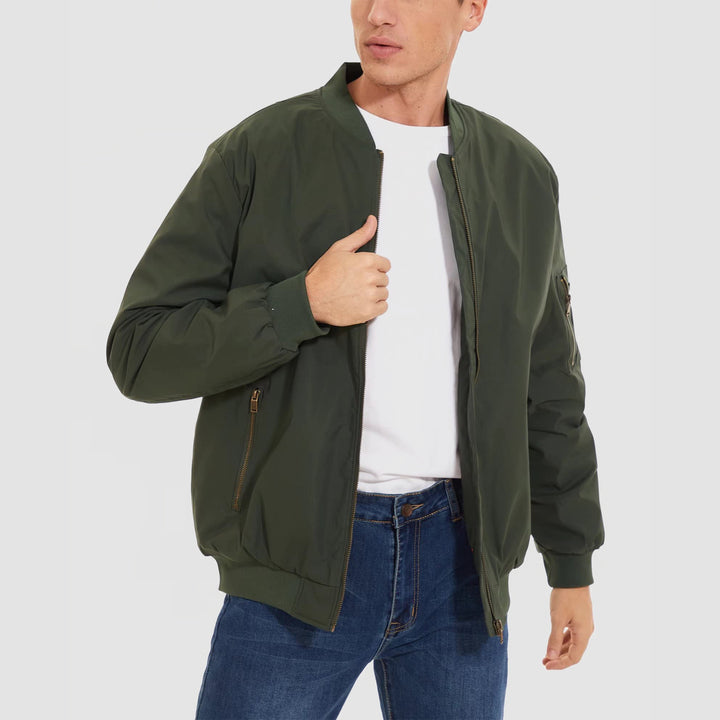 Men's Bomber Jacket  Windproof Quilted Jacket - MAGCOMSEN