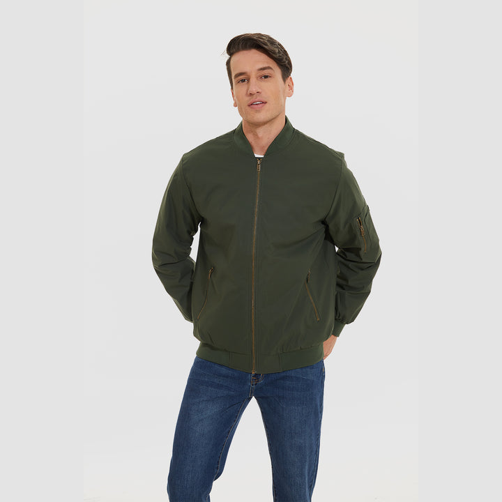 Men's Bomber Jacket  Windproof Quilted Jacket - MAGCOMSEN