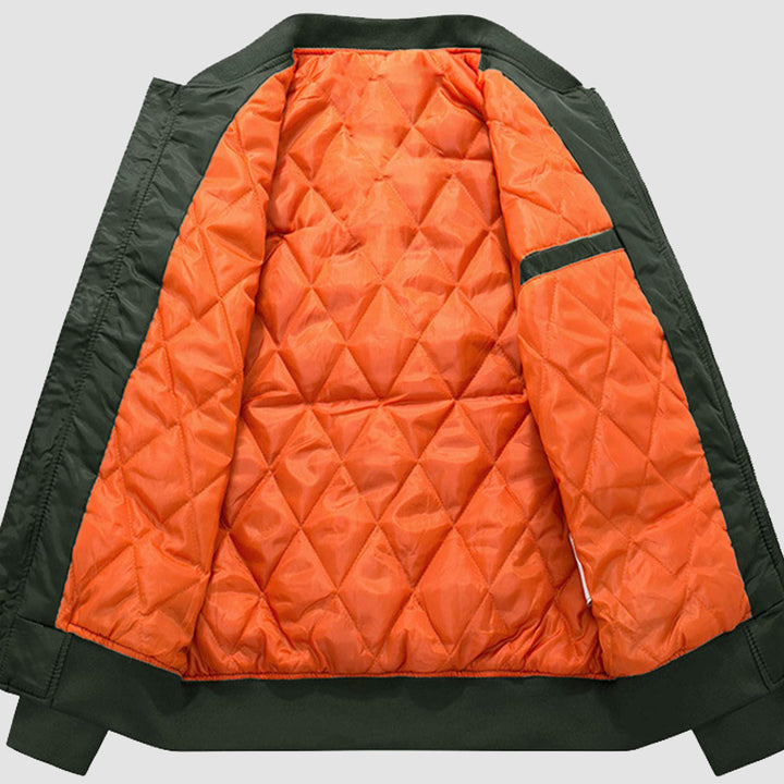 Men's Bomber Jacket  Windproof Quilted Jacket - MAGCOMSEN