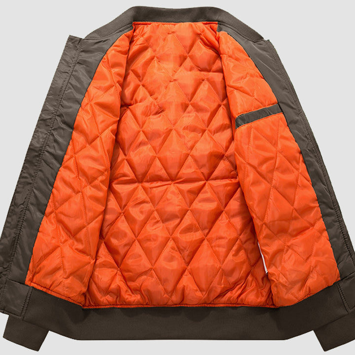 Men's Bomber Jacket  Windproof Quilted Jacket - MAGCOMSEN