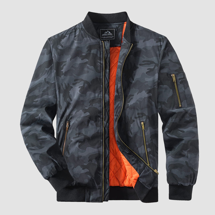 Men's Bomber Jacket  Windproof Quilted Jacket - MAGCOMSEN