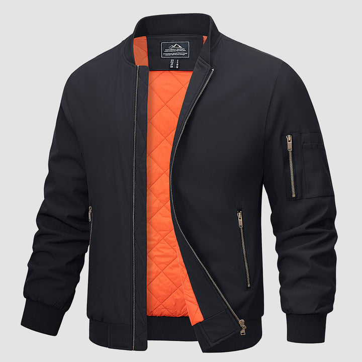 Men's Bomber Jacket  Windproof Quilted Jacket - MAGCOMSEN