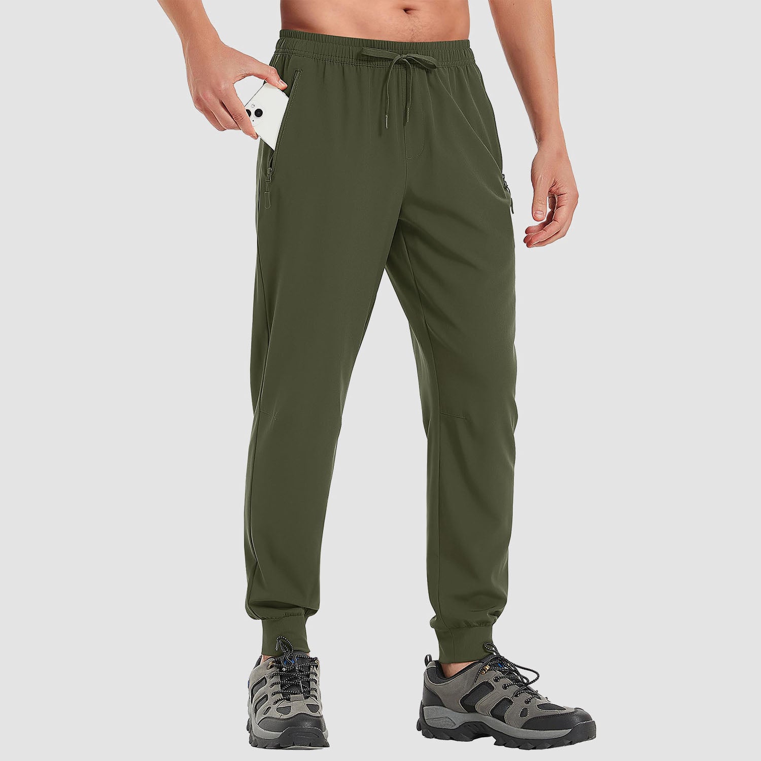 MAGCOMSEN Men's Sweatpants Lightweight Quick Dry Workout Trousers, Orange / 40