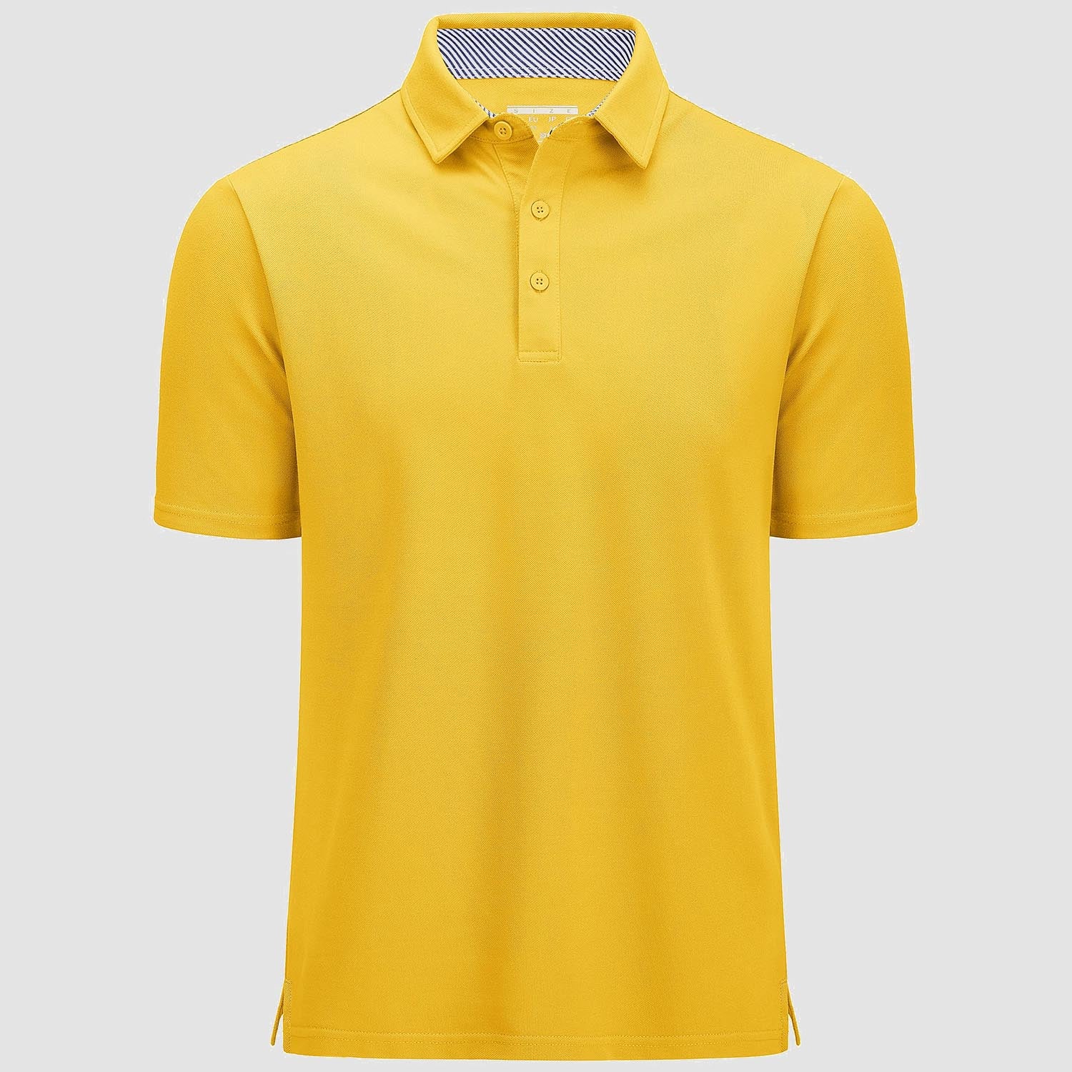 Men's Polo Shirts Short Sleeve Cotton Pique 3 Button Casual Collared T-Shirt Summer Golf Shirt