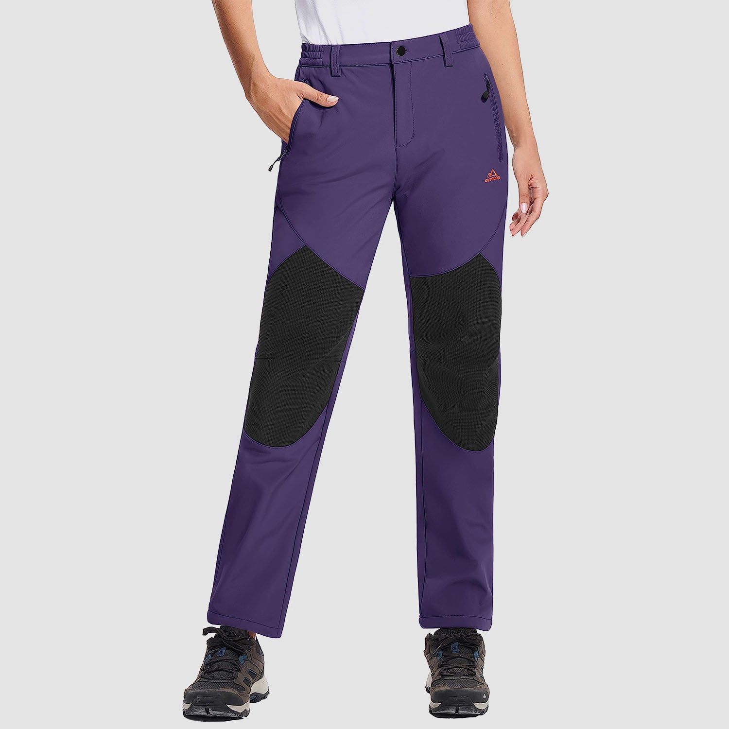 Women's Fleece Lined Pants Hiking Pants Trousers Solid Color Winter Outdoor  Thermal Warm Pants / Trousers Violet Fuchsia Grey Green Black Ski /  Snowboard Fishing Climbing S M L XL XXL 2023 - $28.99