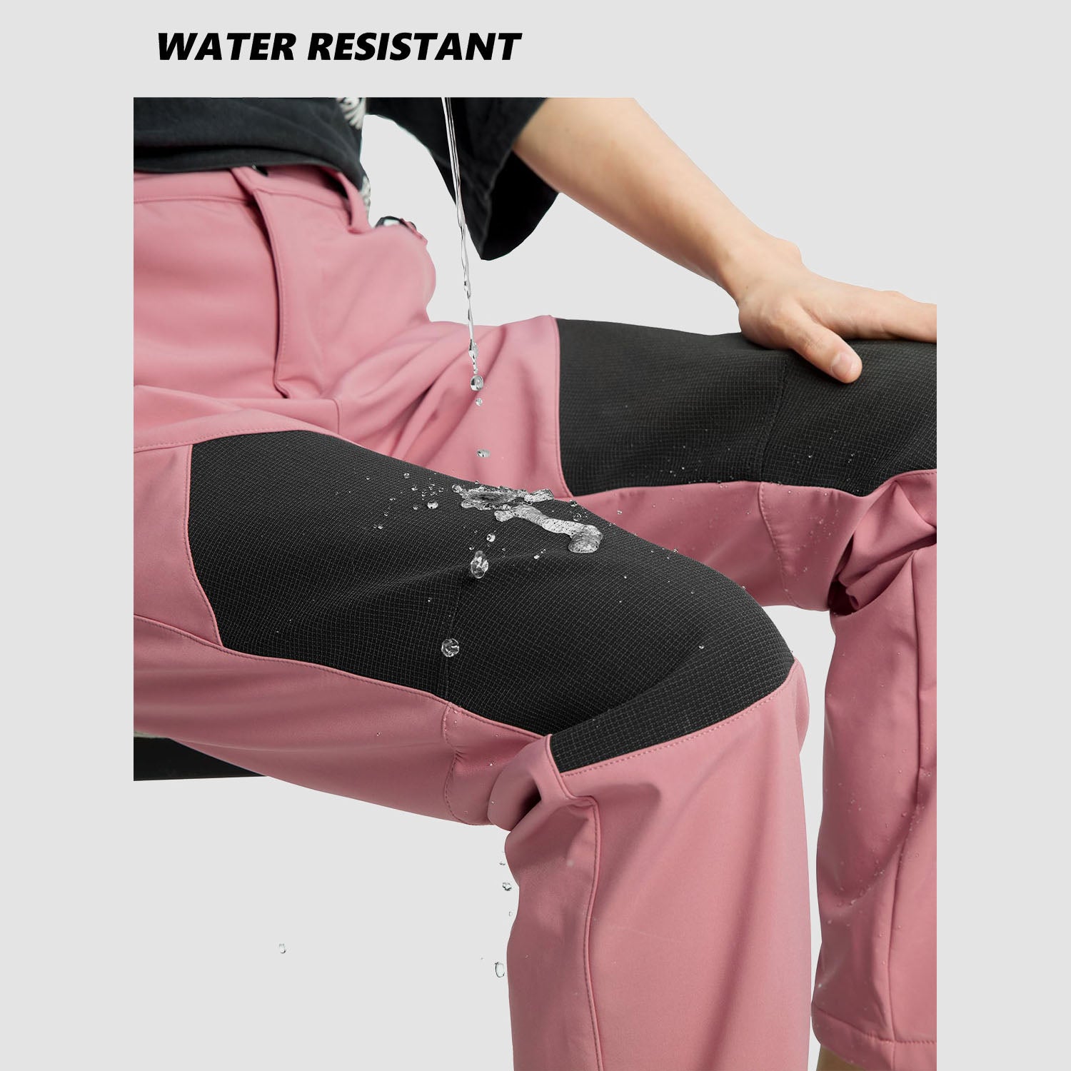 Women's Fleece Lined Softshell Pants Water-resistant Hiking Pants