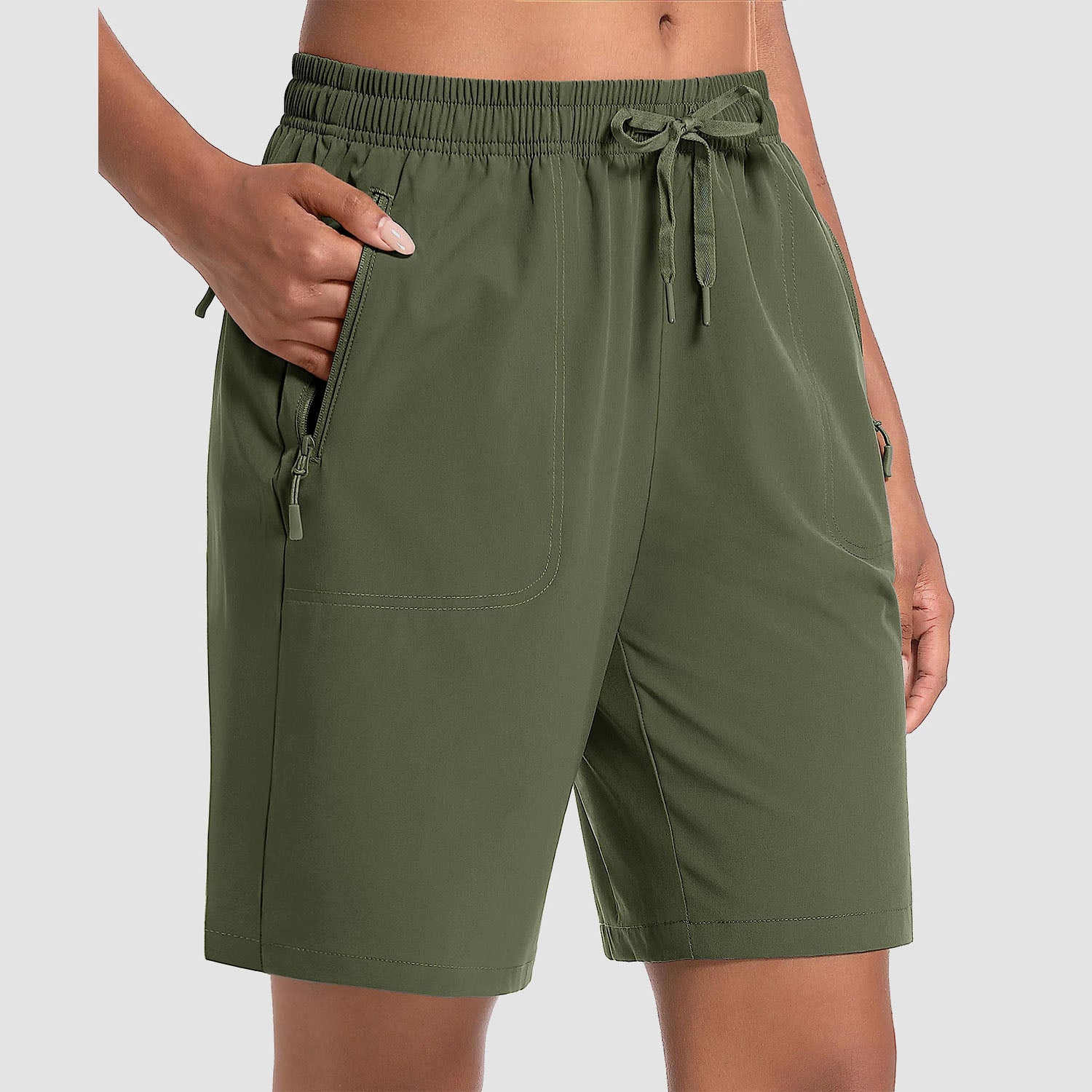 Womens khaki best sale golf shorts