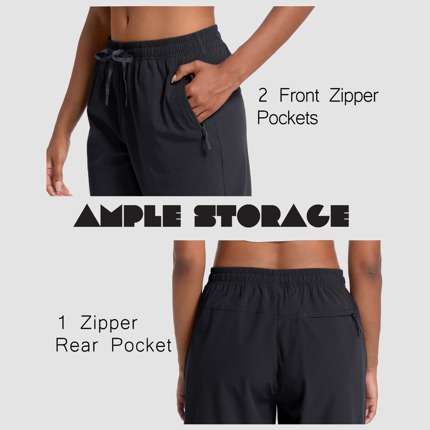 Women's zipper clearance pocket shorts