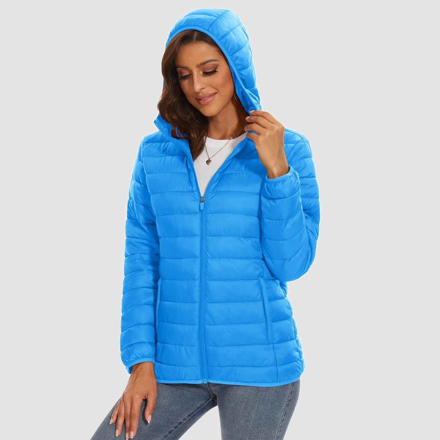 Women's fleece hotsell lined puffer jacket