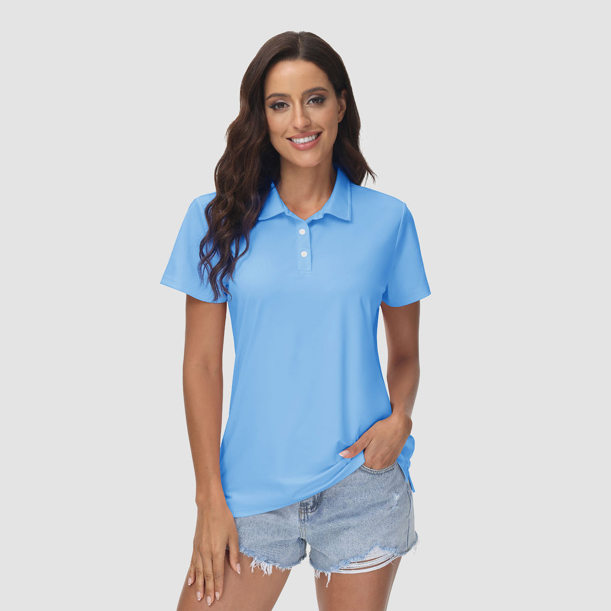 Women's Polo Shirts UPF 50+ Sun Protection Short Sleeve Golf Shirt Qui ...