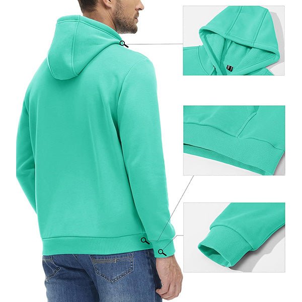 Cozy Men’s Fleece Lined Workout Hoodie with Kangaroo Pocket - MAGCOMSEN