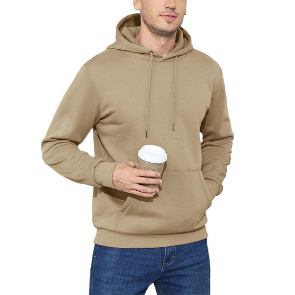 Cozy Men’s Fleece Lined Workout Hoodie with Kangaroo Pocket - MAGCOMSEN