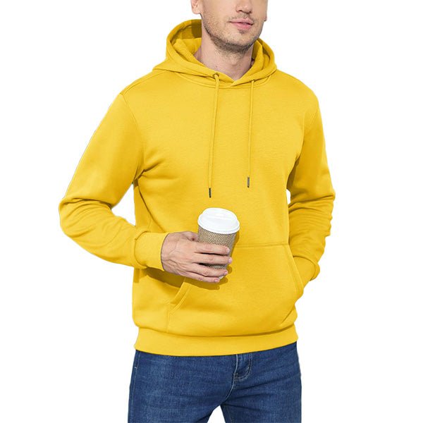 Cozy Men’s Fleece Lined Workout Hoodie with Kangaroo Pocket - MAGCOMSEN