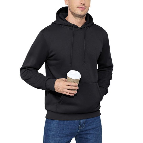 Cozy Men’s Fleece Lined Workout Hoodie with Kangaroo Pocket - MAGCOMSEN