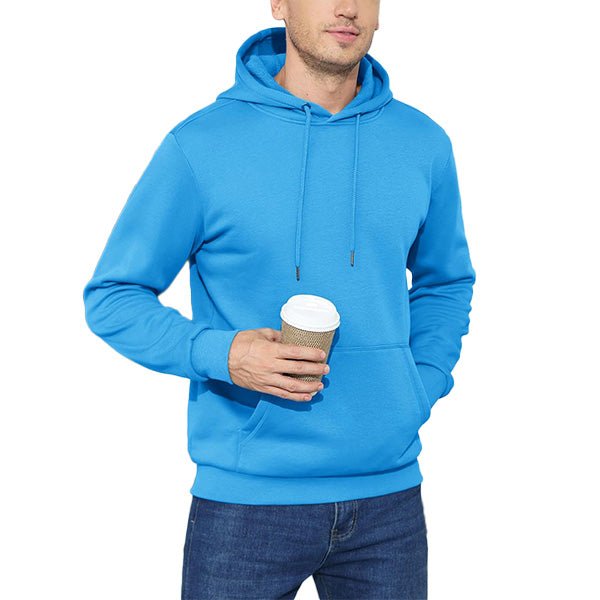 Cozy Men’s Fleece Lined Workout Hoodie with Kangaroo Pocket - MAGCOMSEN