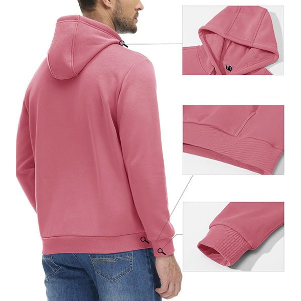 Cozy Men’s Fleece Lined Workout Hoodie with Kangaroo Pocket - MAGCOMSEN