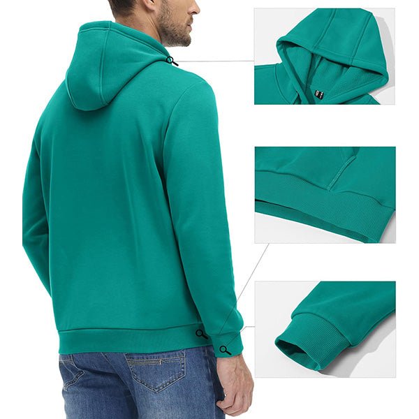 Cozy Men’s Fleece Lined Workout Hoodie with Kangaroo Pocket - MAGCOMSEN