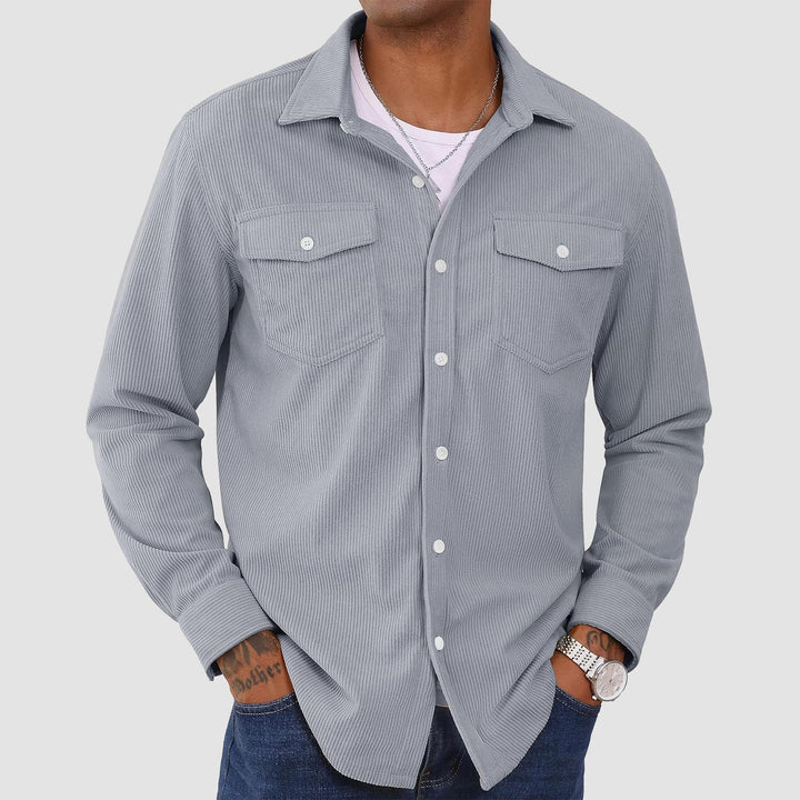 Men's Corduroy Lands End Sun Protection Shirt Long Sleeve Casual Lands End Sun Protection Shirt - MAGCOMSEN