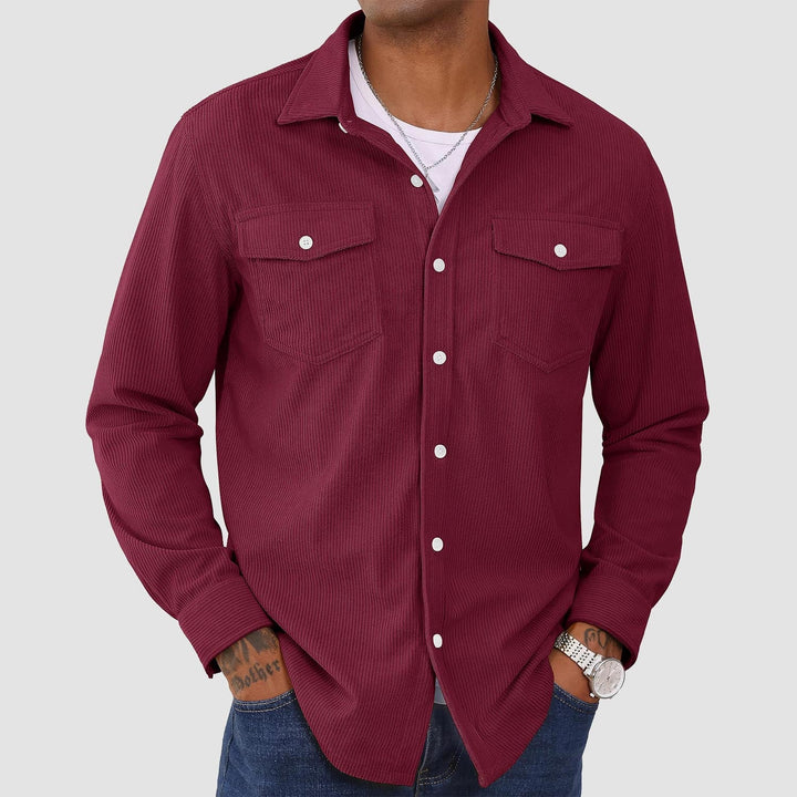 Men's Corduroy Lands End Sun Protection Shirt Long Sleeve Casual Lands End Sun Protection Shirt - MAGCOMSEN