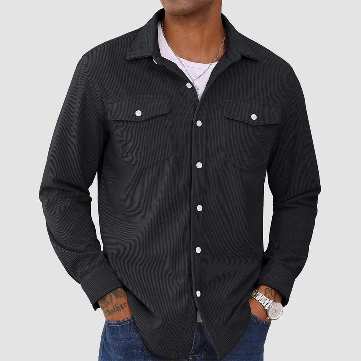 Men's Corduroy Lands End Sun Protection Shirt Long Sleeve Casual Lands End Sun Protection Shirt - MAGCOMSEN