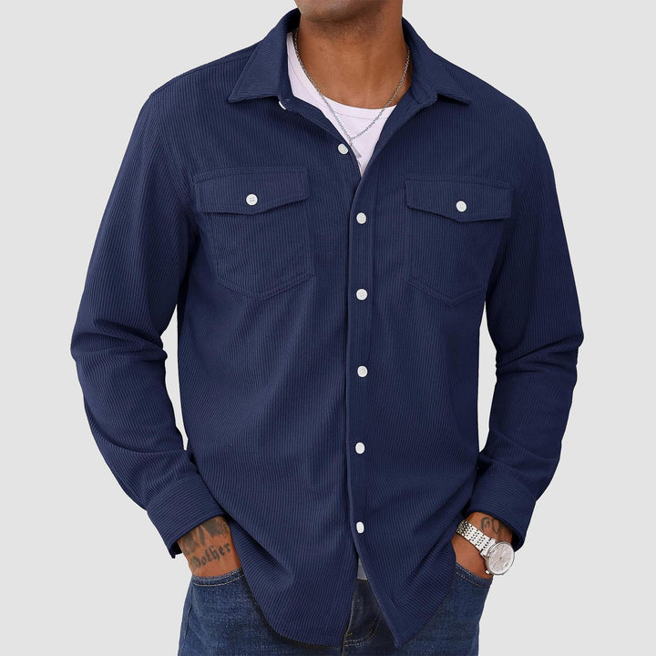 Men's Corduroy Lands End Sun Protection Shirt Long Sleeve Casual Lands End Sun Protection Shirt - MAGCOMSEN