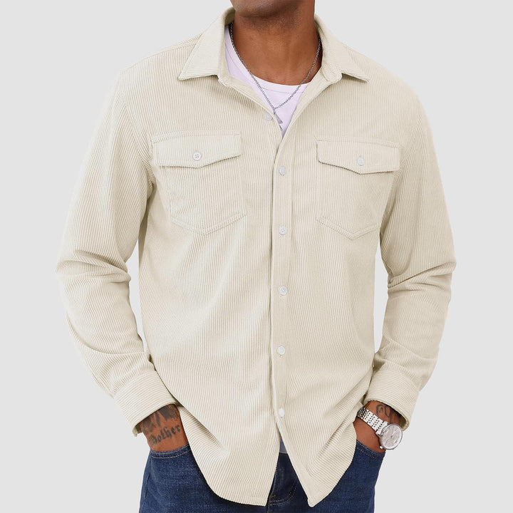 Men's Corduroy Lands End Sun Protection Shirt Long Sleeve Casual Lands End Sun Protection Shirt - MAGCOMSEN