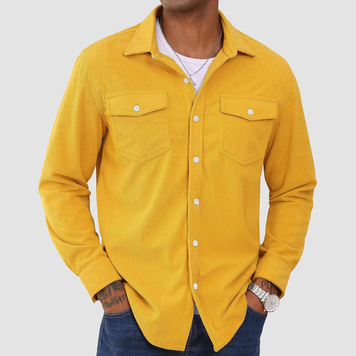 Men's Corduroy Lands End Sun Protection Shirt Long Sleeve Casual Lands End Sun Protection Shirt - MAGCOMSEN