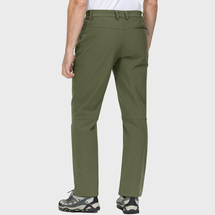 Men's Fleece Hiking Pants Water Resistant Ski Snow Pants - MAGCOMSEN