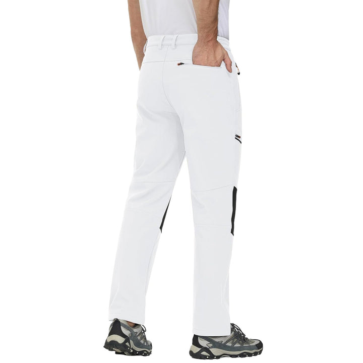 Men's Fleece - Lined Winter Ski Pants – Water - Resistant with 4 Zip Pockets - MAGCOMSEN