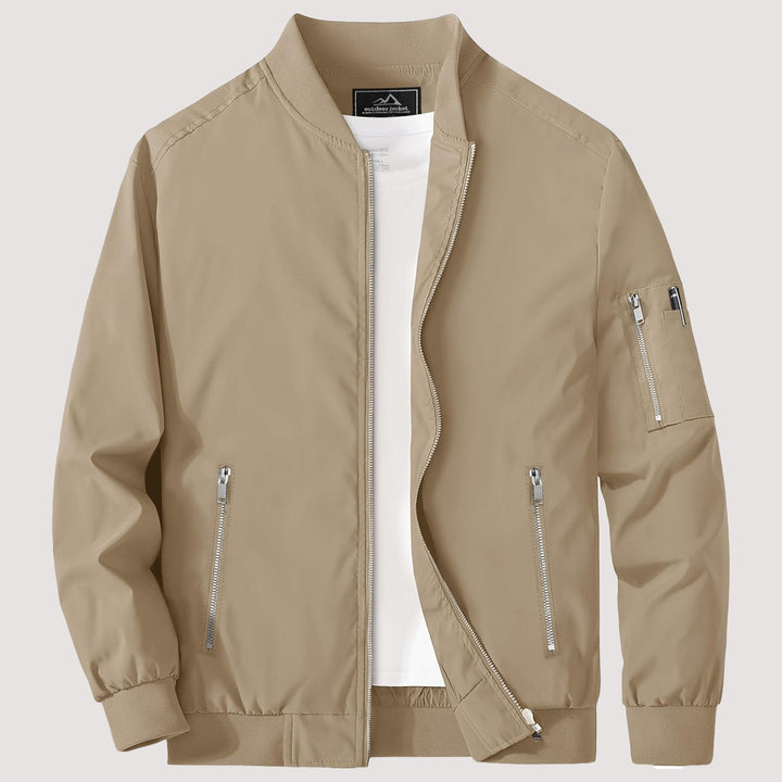 Men's Lightweight Zip - Up Bomber Jacket - Casual Spring Windbreaker - MAGCOMSEN