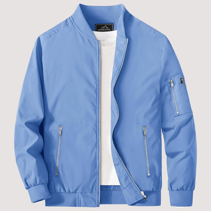 Men's Lightweight Zip - Up Bomber Jacket - Casual Spring Windbreaker - MAGCOMSEN