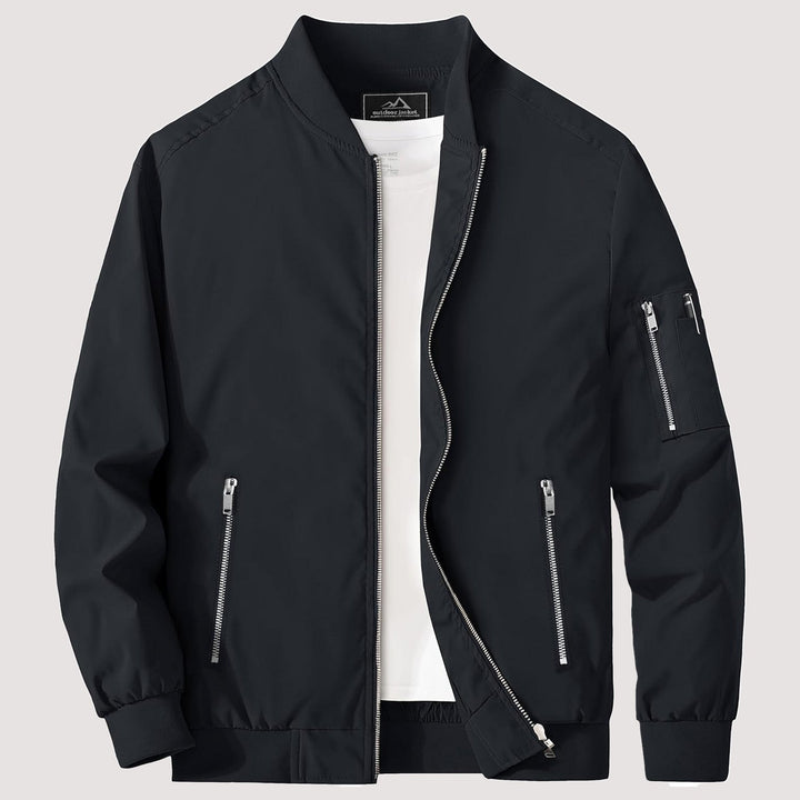 Men's Lightweight Zip - Up Bomber Jacket - Casual Spring Windbreaker - MAGCOMSEN